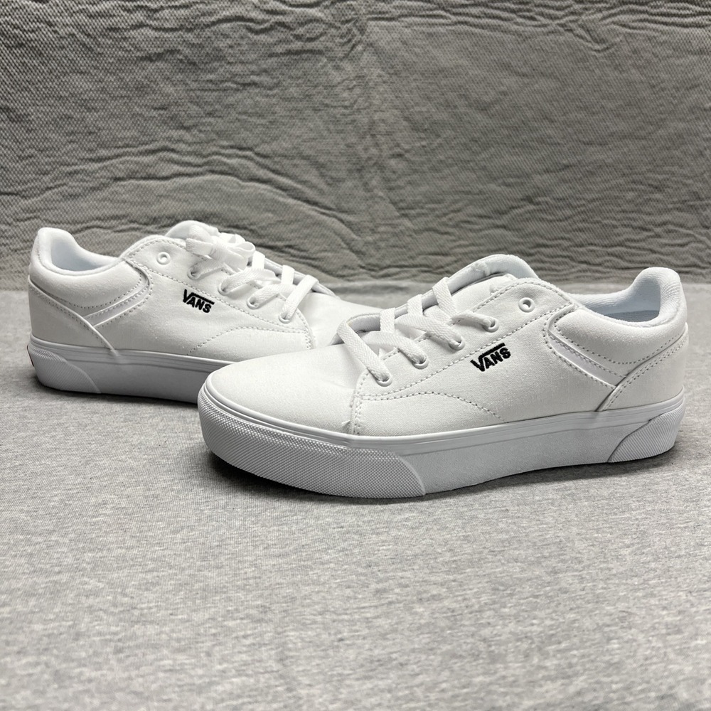 Vans Seldan Platform Canvas Sneaker White Shoe Womens Size 6 VN000CP1YB2 - Picture 4 of 11